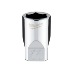 &frac14;&Prime;HROMĒTI UZGRIEŽŅU SKRŪVĒ&Scaron;ANAS UZGAĻI AR ČETRIEM PLAKANIEM&trade; SĀNIEM, 1/4 DRIVE SOCKET - METRIC STANDARD - 11 MM, 4932478319 MILWAUKEE