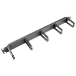Lanberg Rack Kaabli Halduse Paneel 1U T&uuml;&uuml;p B AK-1202-B, 19", 5 hoidjat, Plastmass, Must