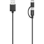 Hama USB kaabel 00200616, 0.75m, USB 2.0, 480Mbit/s, Micro-USB + USB-C adapter