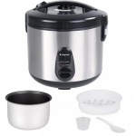Beper Riisi Aurutaja P101VAP020, 1.8l, 700W, roostevaba teras/must, eemaldatav juhe, aurutuspink, soojuse hoidmise funktsioon