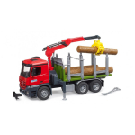 Bruder Mercedes Benz Arocs veoauto puidukraanaga BR-03669, 1:16, 18.5cm, 28.5cm, 55cm, 3 logi, 4 imitatsioonikett