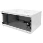 Digitus Seinale kinnitatav kapp 19 DN-38010, 241x540x400mm, 60kg, IP20, klaasuksed, paigalduskomplekt