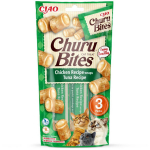INABA Churu Bites EU721, 3x10g, 28% valku, 5% rasva, teraviljavaba, suhkruvaba, kassitoit