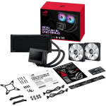 ASUS ROG Ryujin III 240 ARGB, kombineeritud vedelikjahutus, 90RC00K1-M0UAY0, 12 cm, 2 ventilaatorit, 600-2200 RPM, 70.07 cfm