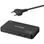Blitzwolf BW-i100 laadija, 5-in-1, 120W, 2xUSB-A, 3xUSB-C, PD3.0, QC3.0, 100-240V, 5-20V, 1.5-3A, kompaktne
