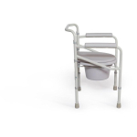 Reha Fund Bruno RF-801 tualett-tool, 65cm, 55cm, 42-52cm, 100kg, teras, kokku pandav, hoiukarp, libisemiskindlad jalad