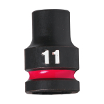 SHOCKWAVE&trade; IMPACT DUTY TRIECIENIZTURĪGAS UZGRIEŽŅU MUCIŅAS, 11 MM 1/2" IMPACT SOCKET STD - 1PC, 4932480305 MILWAUKEE