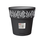 Lillepott koos kandikuga Gaia &Oslash;30x29cm must 2188603 STEFANPLAST