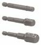Pikad pistikupesa adapterite komplekt, KREATOR, KRT502102, 3 tk. 1/4", 3/8", 1/2" hex.