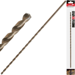 Ilgais HSS DIN1869 6.0 x 330mm zelta metāla urbis, T02560XXL, 130&deg; smailes leņķis, 225mm darba garums