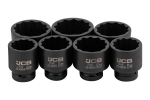 12-kantne j&otilde;upadrunite komplekt, JCB, JCB-8071-9MPB, 1" suurus, CrMo, 7 tk
