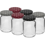 156 ml klaaspurk v&auml;rvilise kaanega BROWIN 132156 fi 53, 6 tk