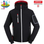 Softshell jakk Acropolis, XL, Pesso, must, kapuutsiga