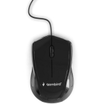 Gembird hiir MUS-3B-02, 1000 DPI, 3 nuppu, USB Type-A, optiline, must, ambidextrous, toitekaabel