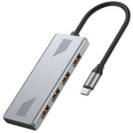 Gembird USB centrmezgls UHB-CM-U310-A4-01 4-porti USB 3.2, metāla dizains, datu pārsūtī&scaron;anas ātrums līdz 10 Gbps