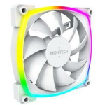 Montech Arvuti ventilaator AX120 PWM WHITE 3 IN 1, 120 mm, 4-pin, 720-1760 RPM, 27 dB, 3 tk, Valge, RGB valgustus