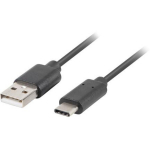 Lanberg USB Type-C kuni USB Type-A 2.0 kaabel, CA-USBO-10CU-0005-BK, 0.5 m, 480 Mbit/s, must, plastkorpus