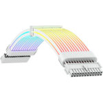 Gamemax toitekaabli pikendus MB 24PIN-W, 0.24m, 24-pin pistik, 7A, RGB LED valgustus