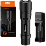 Superfire F3-L2, 570lm, 260m, 5 režiimi, IP34, 10W, 2000mAh, alumiinium, Luminus SST-40-W
