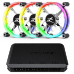 Zalman Ventilaator ZM-LF120A3, 120mm, 3 ventilaatorit, 800-1300 RPM, 25 dB, 43 cfm, 5-12 V, RoHS