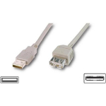 Logilink USB 2.0 pikenduskaabel CU0011, 3 m, 480 Mbit/s, USB A emane, USB A isane, hall