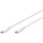 Digitus Silikooni &uuml;henduskabel AK-300341-020-W, 2 m, 60 W, USB-C kuni USB-C, 480 Mbps, tangle-free, 3 A