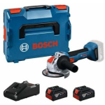 Bosch GWX 18V-8 06019N9102, 18V, 125mm, 11000min-1, 2x4.0Ah, harjadeta, X-LOCK, L-BOXX 136