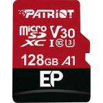 Patriot Memory PEF128GEP31MCX m&auml;lukaart, 128 GB, MicroSDXC, 90 MB/s lugemine, 80 MB/s kirjutamine, UHS-I, V30, A1, SD-adapter