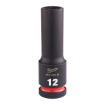SHOCKWAVE&trade; IMPACT DUTY TRIECIENIZTURĪGAS UZGRIEŽŅU MUCIŅAS, 12 MM 1/2" IMPACT SOCKET DEEP - 1PC, 4932480330 MILWAUKEE