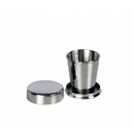 Teleskopiska krūze, nerūsējo&scaron;ais tērauds, trauku mazgājamā ma&scaron;īna dro&scaron;a, 75 ml, R181500, BasicNature