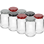 Browin purk, 132190, 190 ml, 8 tk, klaas, kaas &Oslash;53, kaanega, v&auml;rvilised kaaned