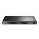 TP-Link TL-SG3452XP JetStream 48-pordiline Gigabit L2+ hallatav PoE+ l&uuml;liti 48&times;10/100/1000 Mbps PoE+ porti 4&times;10 Gbps SFP+ pesa 500 W PoE eelarve Rackmount Must