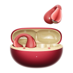 QCY Crossky Clip C30S TWS juhtmevabad avatud k&otilde;rvaklapid Bluetooth 6.0 LDAC/AAC/SBC 10.8 mm topeltt&ouml;&ouml;magneti draiverid kuni ~6 t k&otilde;rvaklappidega ja kuni ~40 t laadimiskohvriga ENC mikrofonid puutejuhtimine IPX5 veekindlus USB-C laadimine punane