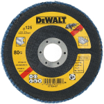 Dewalt Flap Disc DT3267-QZ 125 mm 80G Zirkoniumoksiid, 10 tk, T29, 0-15&deg; ja 15-25&deg; lihvimiseks