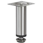 Gtv Reguleeritav M&ouml;&ouml;bli Jalg 1327048, 150mm, 30mm, teras plastiku libise, kroom, 5mm, 60x60mm