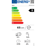 Bosch N&otilde;udepesumasin SMV6ZCX27E, 14 kohale, 6 programmi, energiat&otilde;hususe klass B, valge