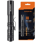 Superfire X18 taskulamp, 55 lm, 5 W, 5 režiimi, 38 m, IP44, alumiiniumisulamist, 1x AAA aku