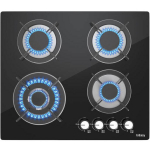 Iseasy gaasipliit MGBG-604B, 1x1kW, 2x1.75kW, 1x3.3kW, klaaspind, 4 k&uuml;psetamisala, 56x48cm ni&scaron;&scaron;