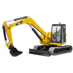 Bruder Mini ekskavaator BR-02456, 1:16, Kollane, Plastmass, Reaalsed roomikud, Liikuv k&auml;si koos &auml;mbri, Avatav kabiini uks