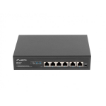 Lanberg L&uuml;liti 4X100MB POE+ RSFE-4P-2FE-60, 6x100MB, 4xPOE, 30W, 60W, 1.2Gbps, IP20, metall
