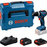 BOSCH PRO GSB18V-52 06019S0122, l&ouml;&ouml;kpuur, 18V, 2x2.0/4.0Ah, 25/52/70Nm, 500-1900p/min, 1.5-13mm, harjata mootor, L-BOXX
