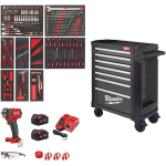 Milwaukee TOOLGUARD 4932500743 t&ouml;&ouml;riistak&auml;rud, 7 sahtlit, 246 tk, 810mm, 524mm, 1064mm, 360kg, plastik
