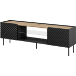 Cama Meble teleri kapp ONDA 301441, 1805x400x580mm, 2 ust, 1 riiul, must, tamm, paigaldusraam