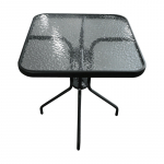 Klaasplaadi ja metallraamiga kandiline laud 60x60x70cm BESK