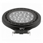 LED pirn, AG, AR111, 4000K, G53, 12,5W, DC12V, 40&deg;, 1250lm, must LD-AR111NW13W40-10 GTV