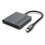 Gembird USB adapter A-CM-HDMIFDPF-01 4K 60Hz, 1 HDMI, 1 DisplayPort, 1 USB-C, must