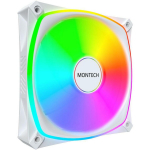 Montech Ventilaator AX120 PRO WHITE 3 IN 1, L&auml;bim&otilde;&otilde;t 120 mm, Pinge 12 V, Maksimaalne &otilde;hur&otilde;hk 1.85 mmH2O, Laagri t&uuml;&uuml;p Rifle laagri