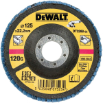 Dewalt Flap Disc DT3268-QZ 125 mm 120G, 10 tk, vastupidav zirkoniumoksiid, T29, lihvimise nurgad 15-25 kraadi