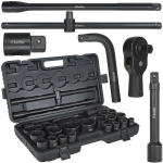 Keltin l&ouml;&ouml;kotsikute komplekt K00094 3/4" ja 1" 17-65 mm 26 tk, CR-MO teras, 12-punkt, 6-punkt, 3/4" adapter