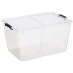 Nhg Home box Flex 2753252, 50L, ristk&uuml;lik, l&auml;bipaistev, plastmass, 560mm, 390mm, 300mm